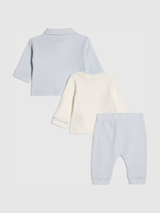Dsiney Kidz - River Island Blue Jacquard Shacket & Joggers Set 3 Piece image 2