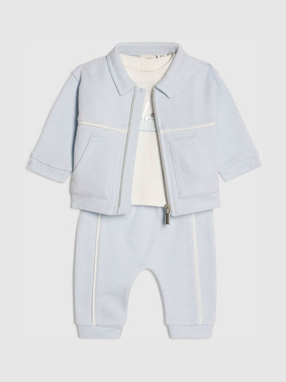Dsiney Kidz - River Island Blue Jacquard Shacket & Joggers Set 3 Piece image 3