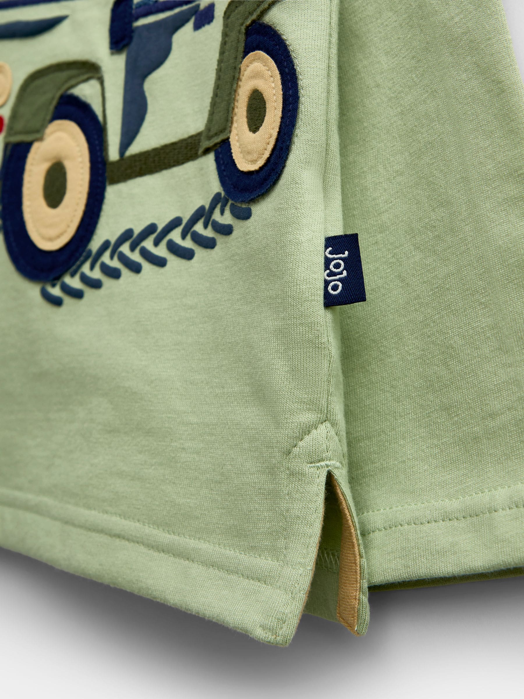 Dsiney Kidz - Jojo Maman Bébé Khaki Green Dino Appliqué Top image 4