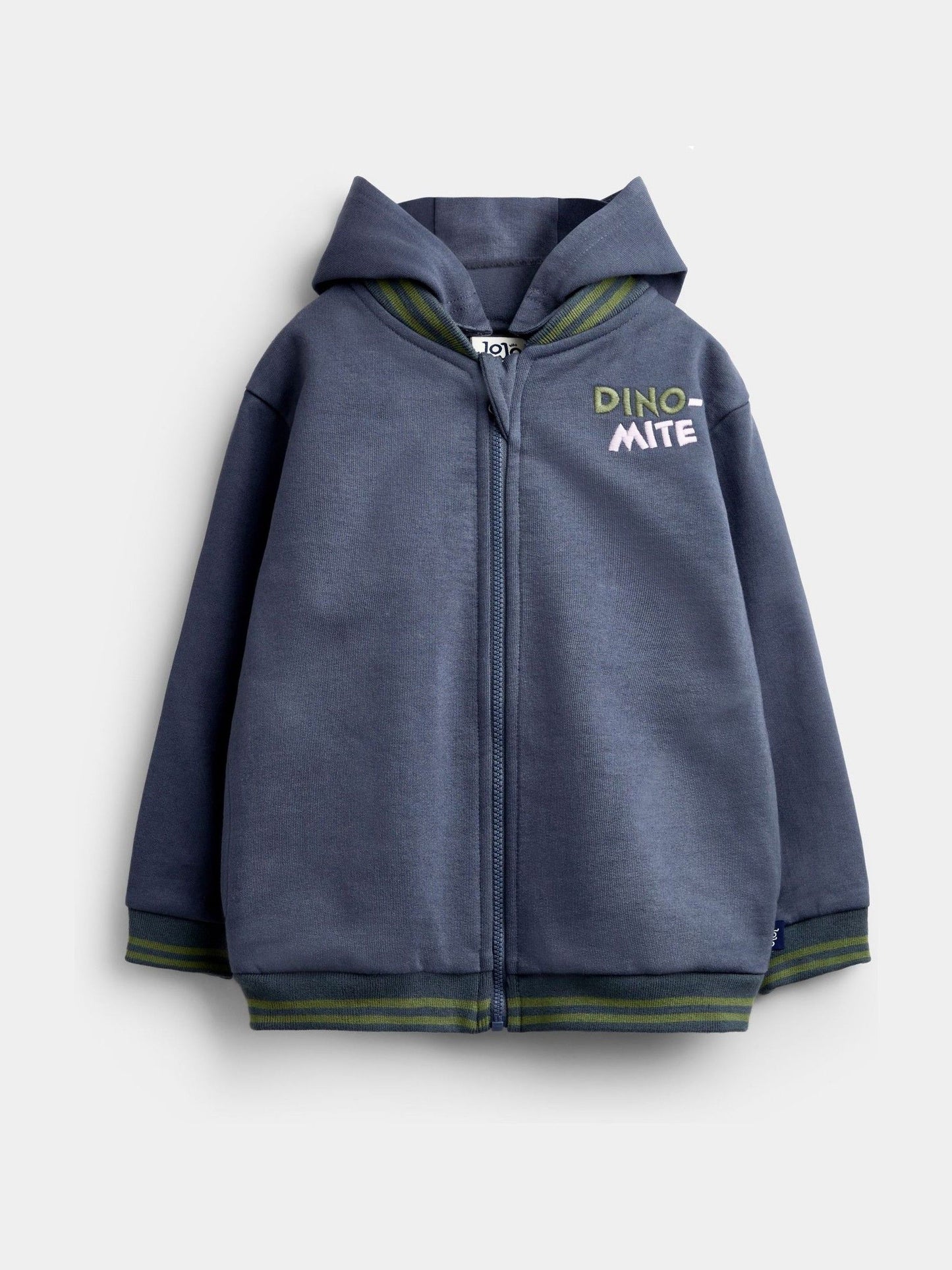 Dsiney Kidz - JoJo Maman Bébé Charcoal Grey Dino Removable Hood Hoodie image 1