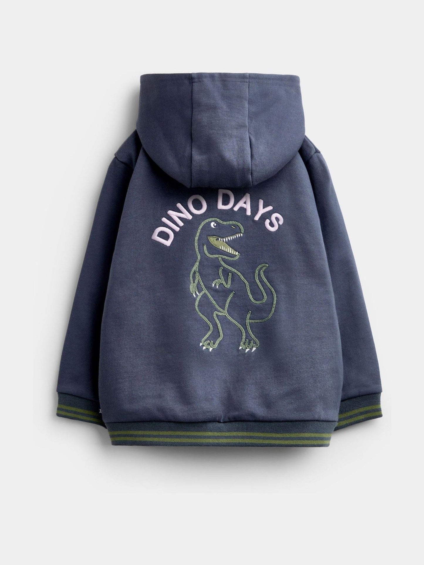 Dsiney Kidz - JoJo Maman Bébé Charcoal Grey Dino Removable Hood Hoodie image 2