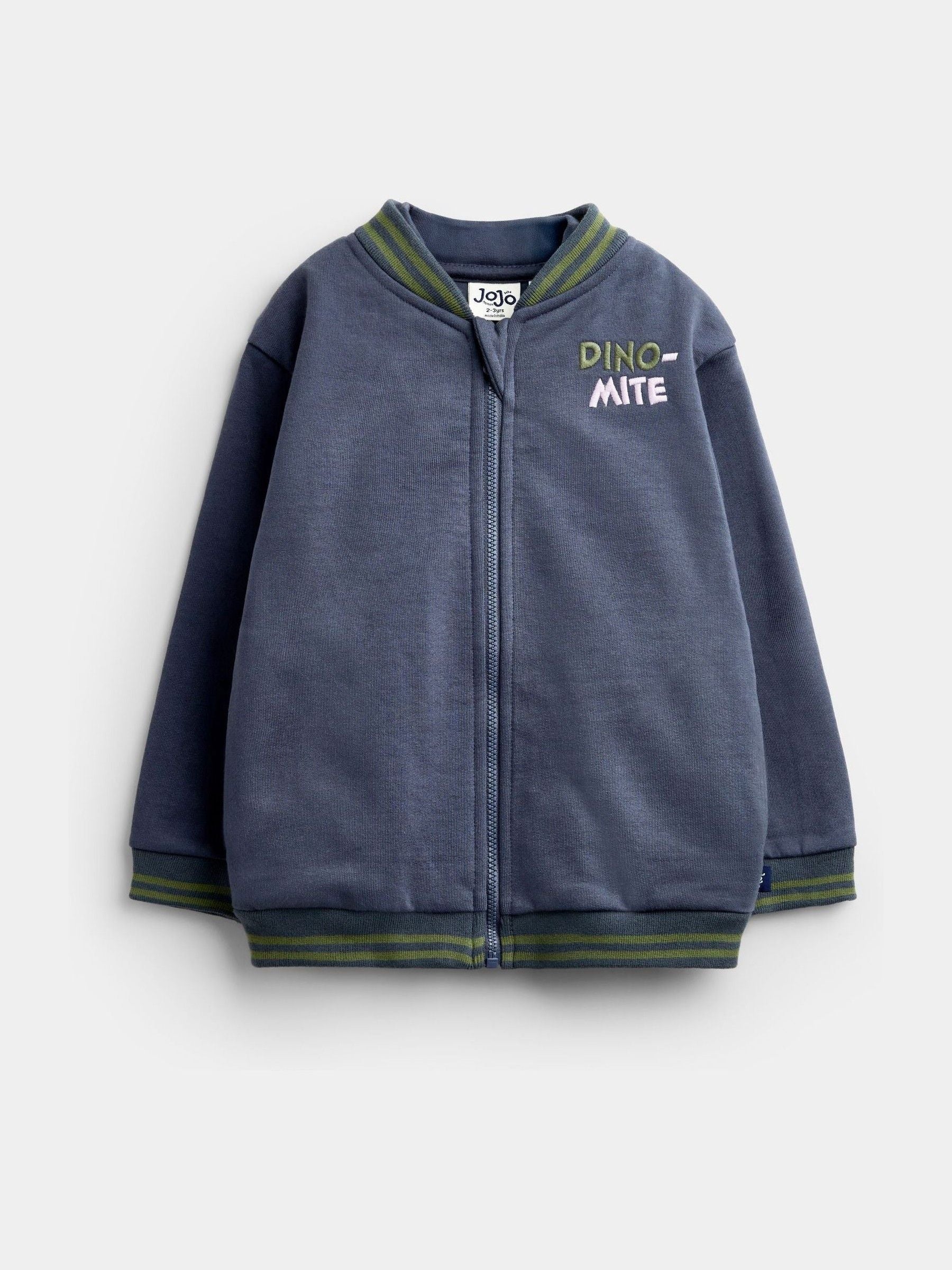 Dsiney Kidz - JoJo Maman Bébé Charcoal Grey Dino Removable Hood Hoodie image 3