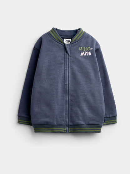 Dsiney Kidz - JoJo Maman Bébé Charcoal Grey Dino Removable Hood Hoodie image 3