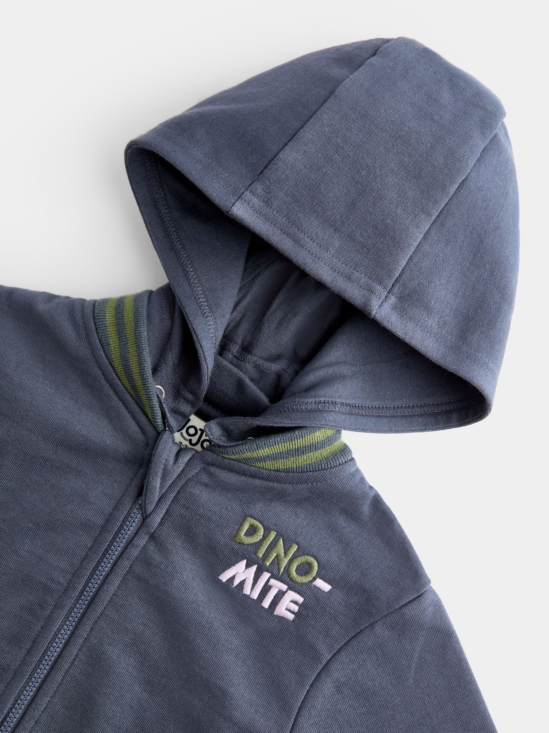 Dsiney Kidz - JoJo Maman Bébé Charcoal Grey Dino Removable Hood Hoodie image 5