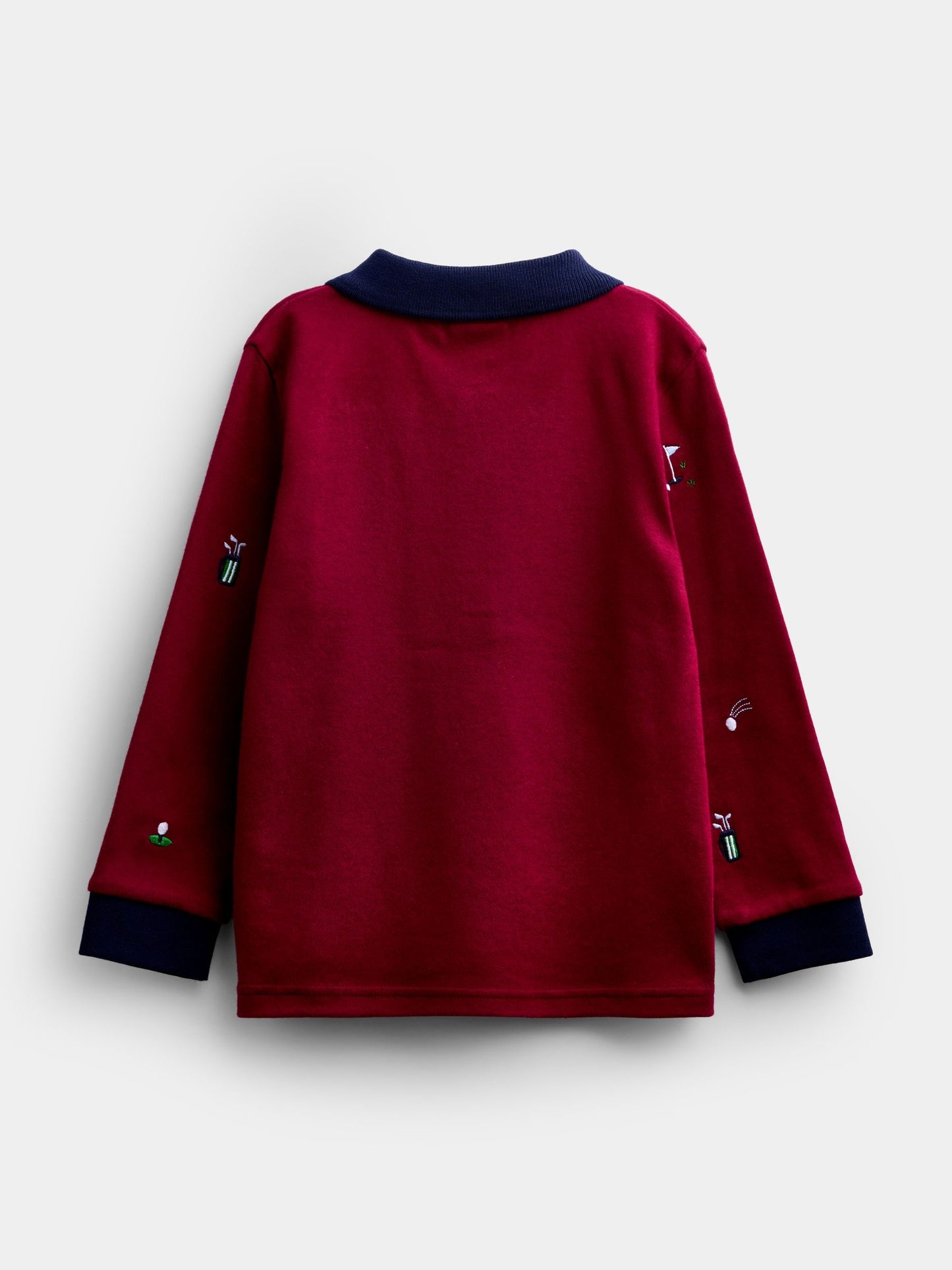 Dsiney Kidz - JoJo Maman Bébé Red Golf Embroidered Polo Shirt image 2