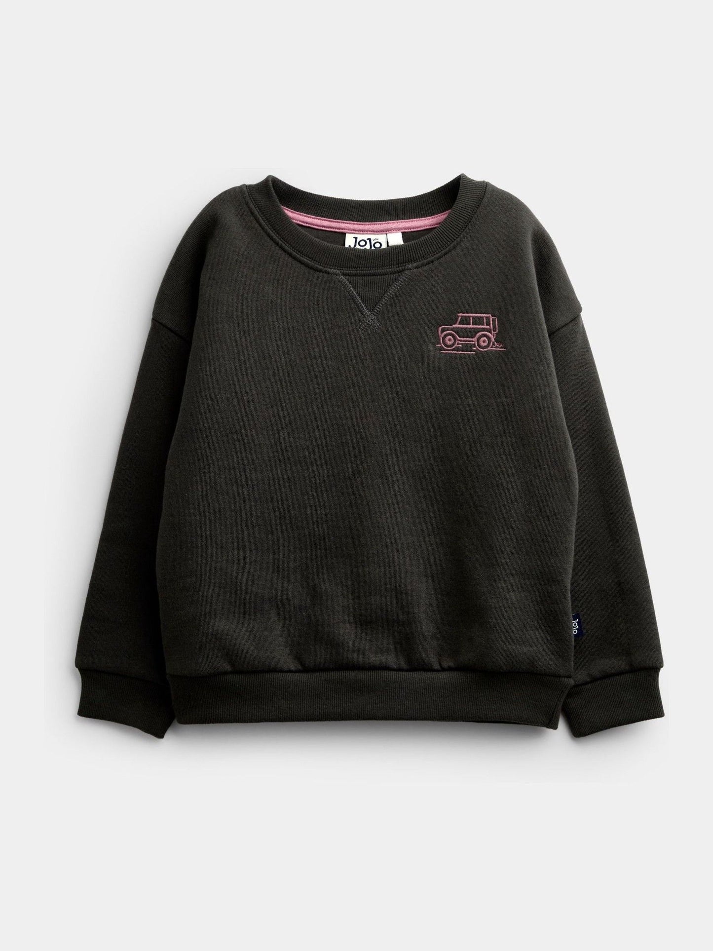 Dsiney Kidz - Jojo Maman Bébé Grey Marl Jeep 2-Piece Sweatshirt & Stripe Jogger Set image 4