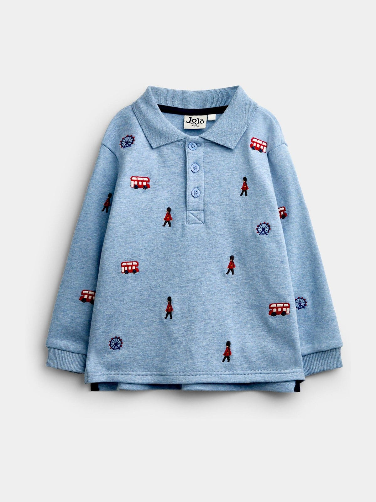 JoJo Maman Bébé Light Blue London Guard Embroidered Polo Shirt - image 1
