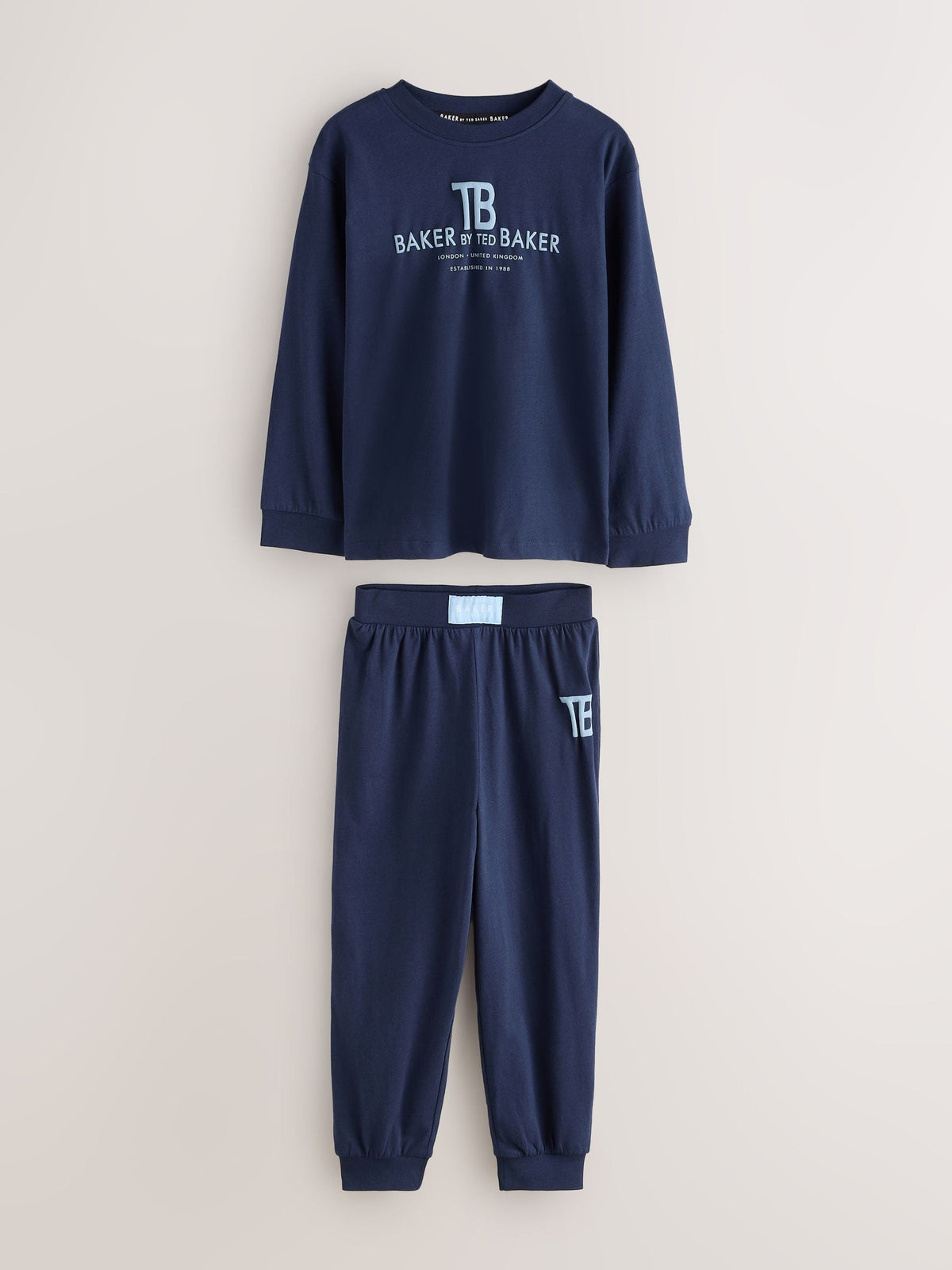 Baker by Ted Baker Blue/Navy 3 Pack Long Sleeve Pyjamas - image 2