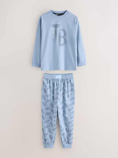 Baker by Ted Baker Blue/Navy 3 Pack Long Sleeve Pyjamas - image 3