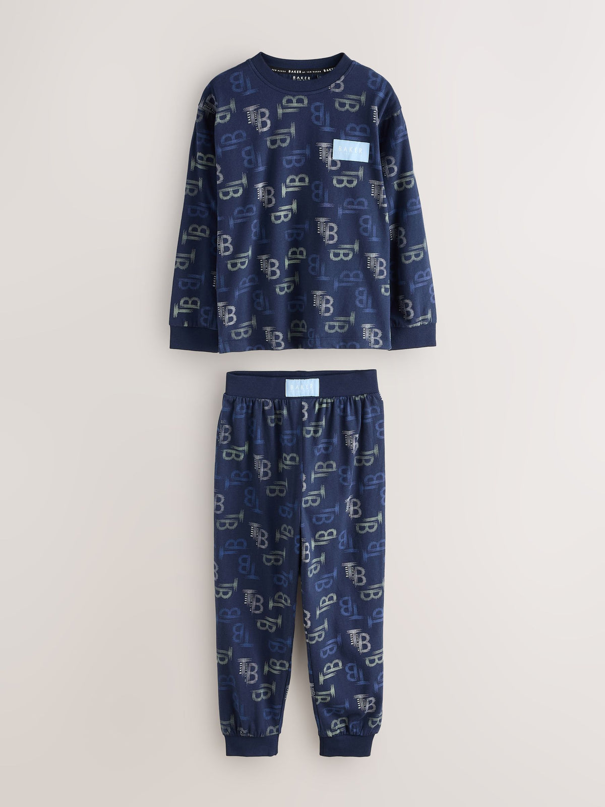 Baker by Ted Baker Blue/Navy 3 Pack Long Sleeve Pyjamas - image 4