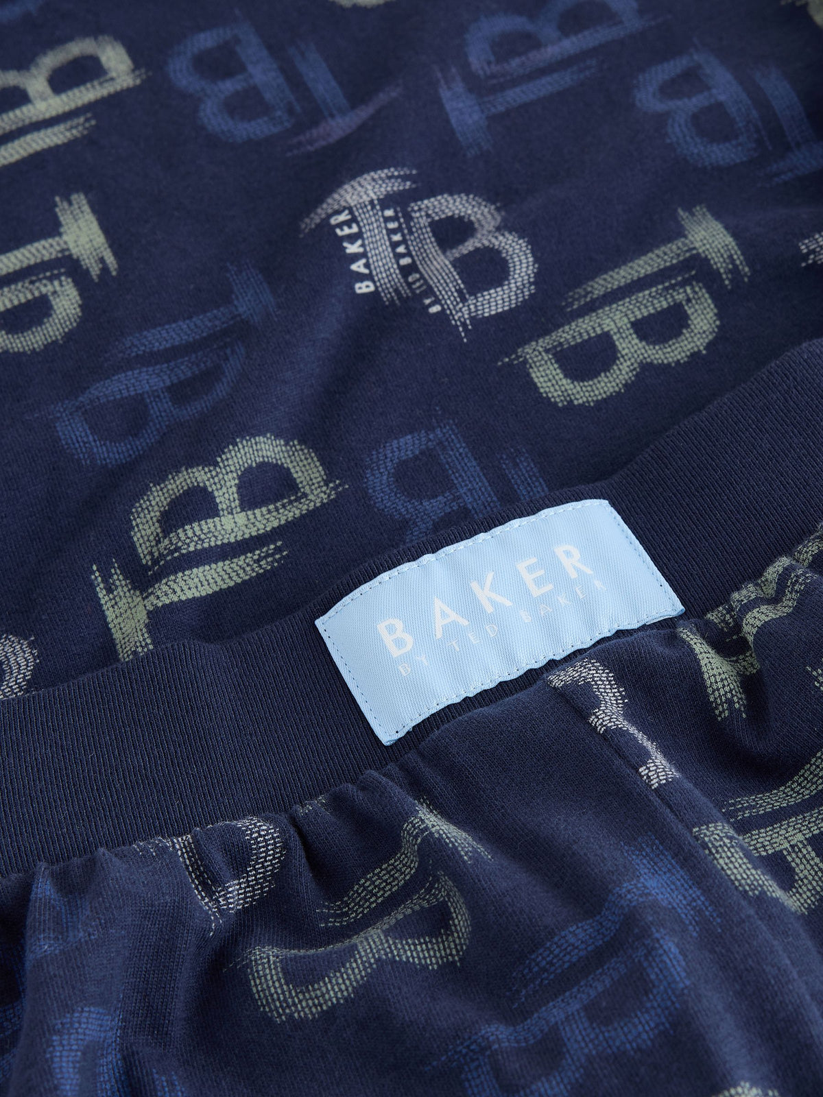 Baker by Ted Baker Blue/Navy 3 Pack Long Sleeve Pyjamas - image 6