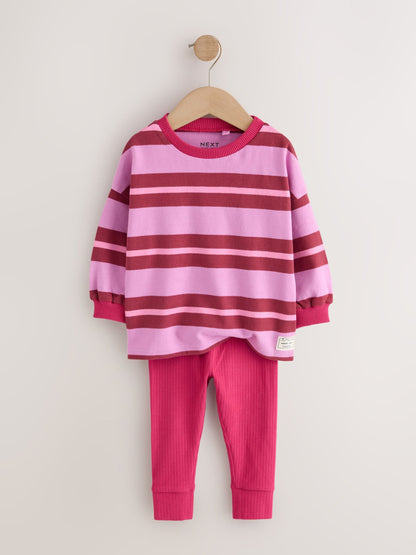 Pink/Purple Stripe Top and Leggings Set (3mths-7yrs) - image 6