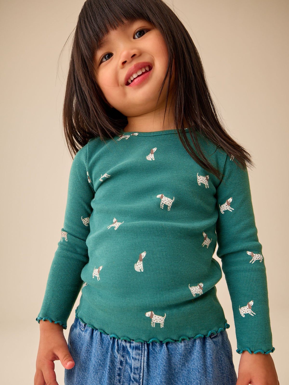 Dsiney Kidz - Green Long Sleeve Ribbed Top (3mths-7yrs) image 3