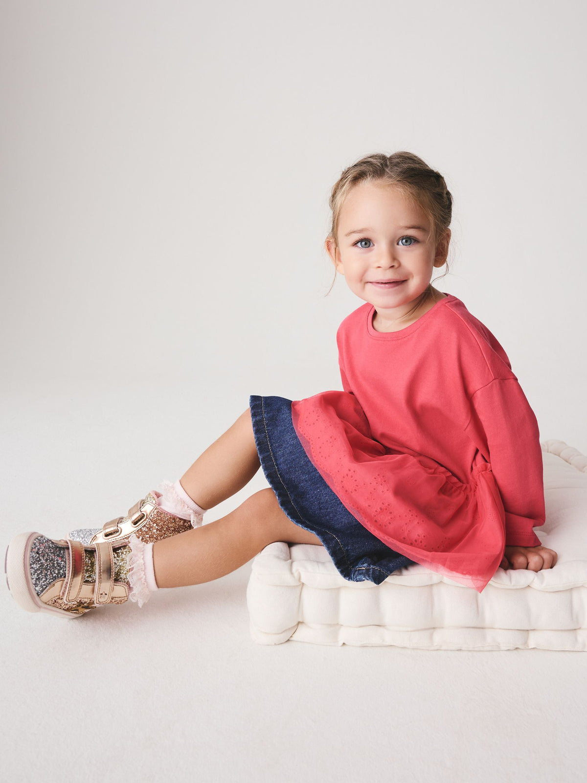 Pink Long Sleeve Mesh Hem Top (3mths-7yrs) - image 4