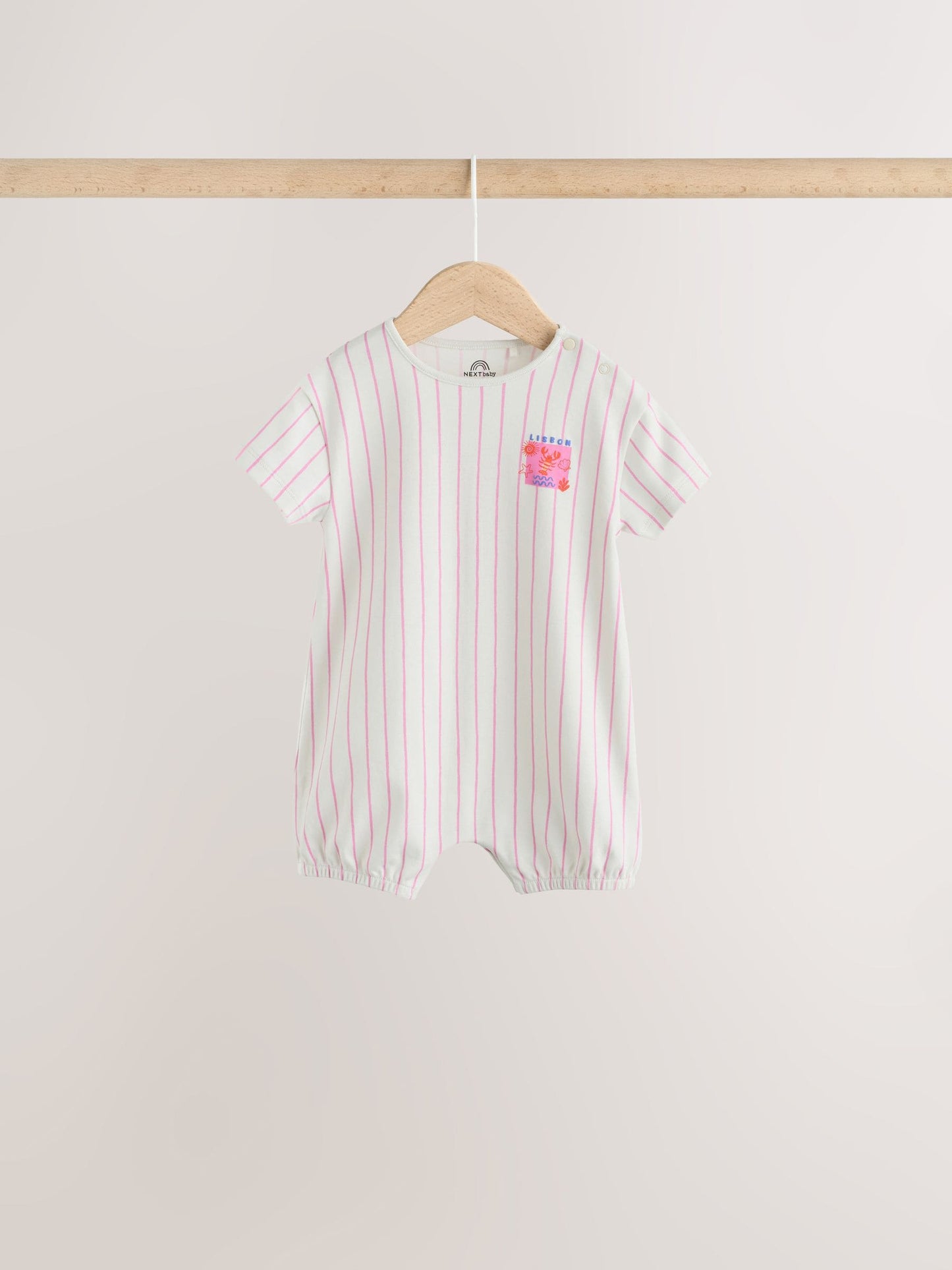 Pink and Red Lobster Printed T-Shirt Baby Romper image 2