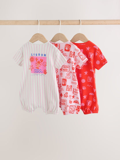 Pink and Red Lobster Printed T-Shirt Baby Romper image 5
