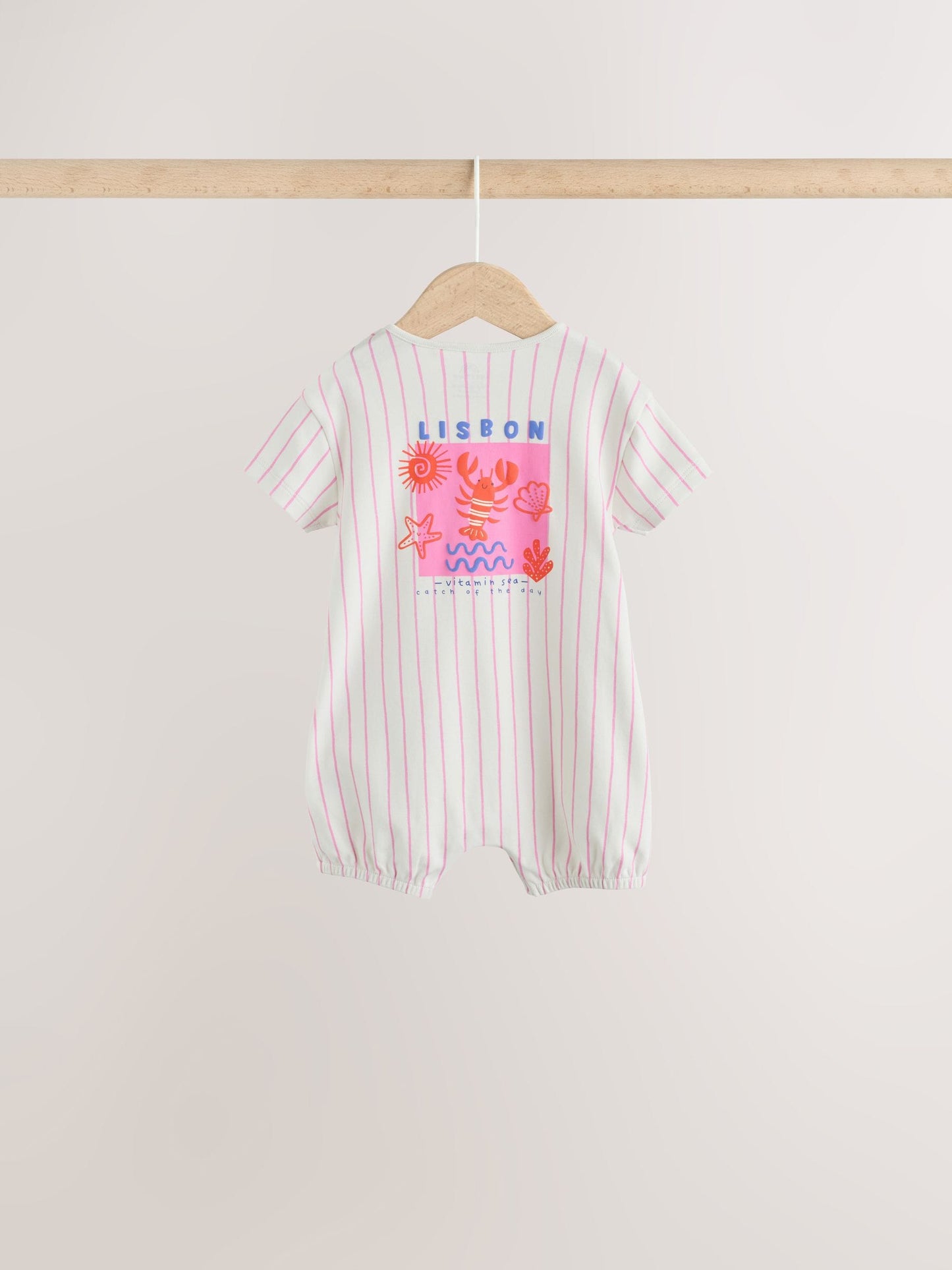 Pink and Red Lobster Printed T-Shirt Baby Romper image 6