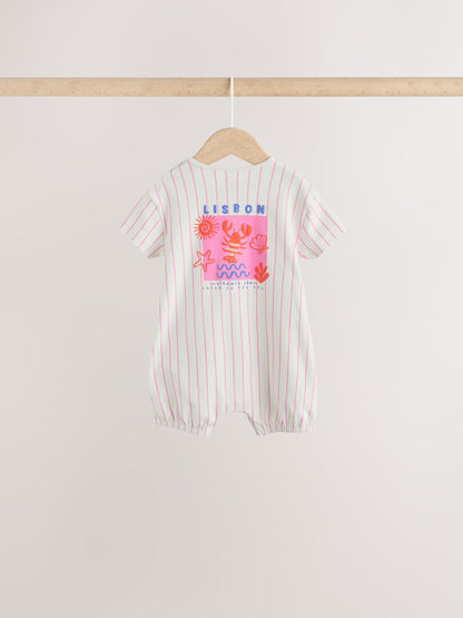 Pink and Red Lobster Printed T-Shirt Baby Romper image 6
