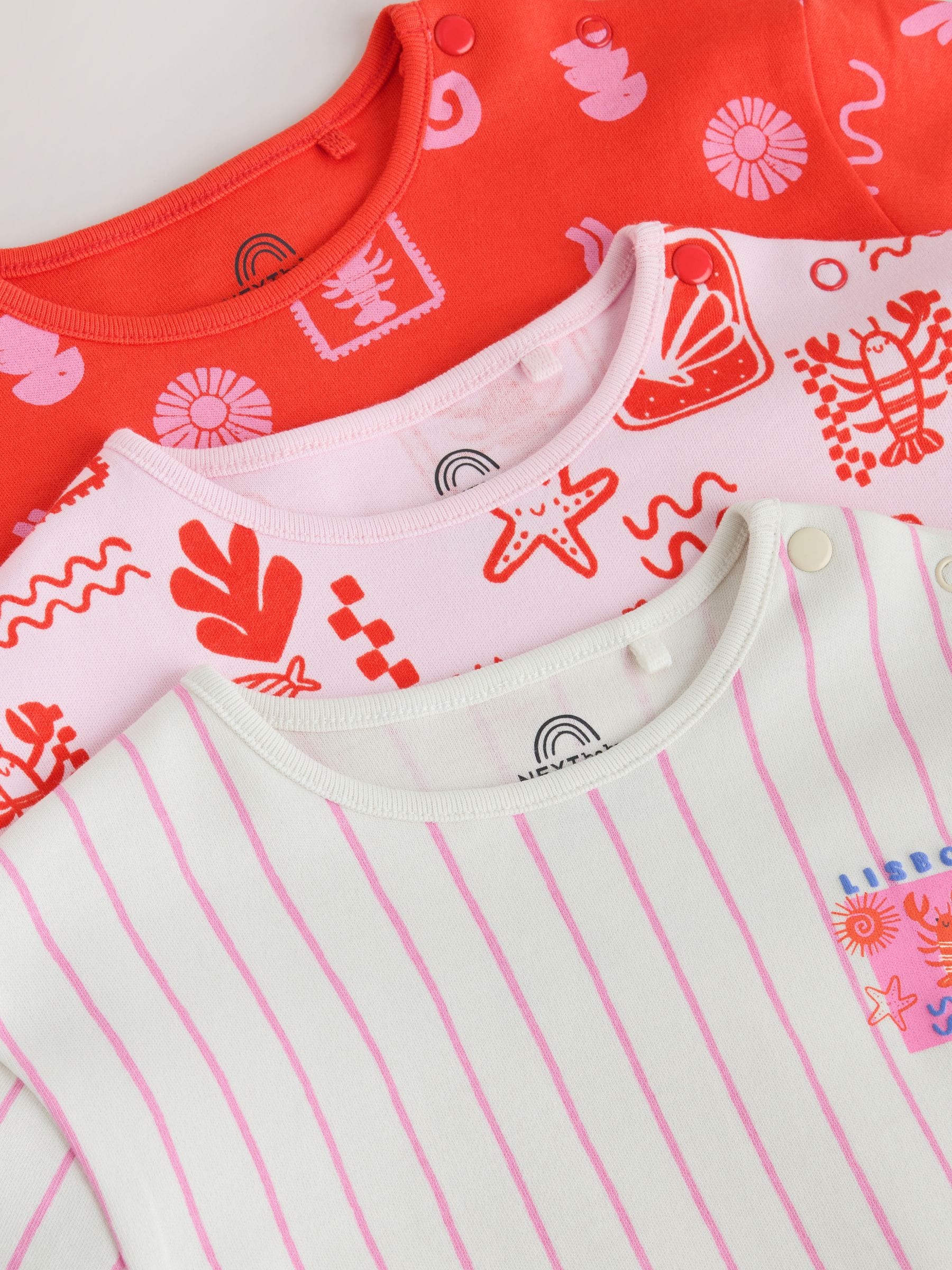 Pink and Red Lobster Printed T-Shirt Baby Romper image 8