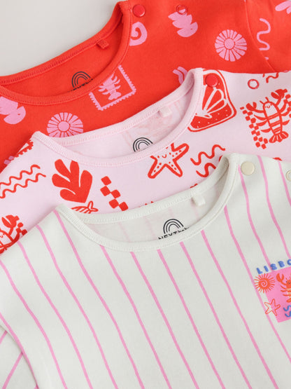 Pink and Red Lobster Printed T-Shirt Baby Romper image 8