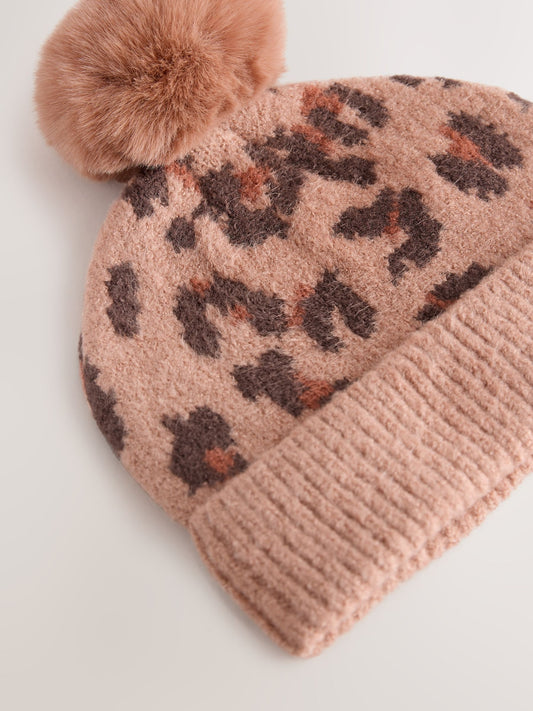 Dsiney Kidz - Animal Print Pom Beanie Hat (3mths-16yrs) image 2