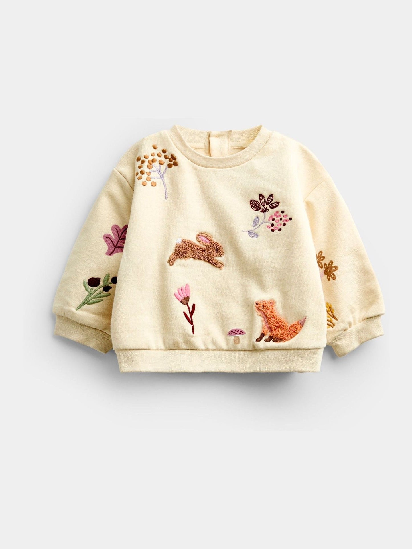 Dsiney Kidz - JoJo Maman Bébé Cream Woodland Sweatshirt & Leggings Set image 2