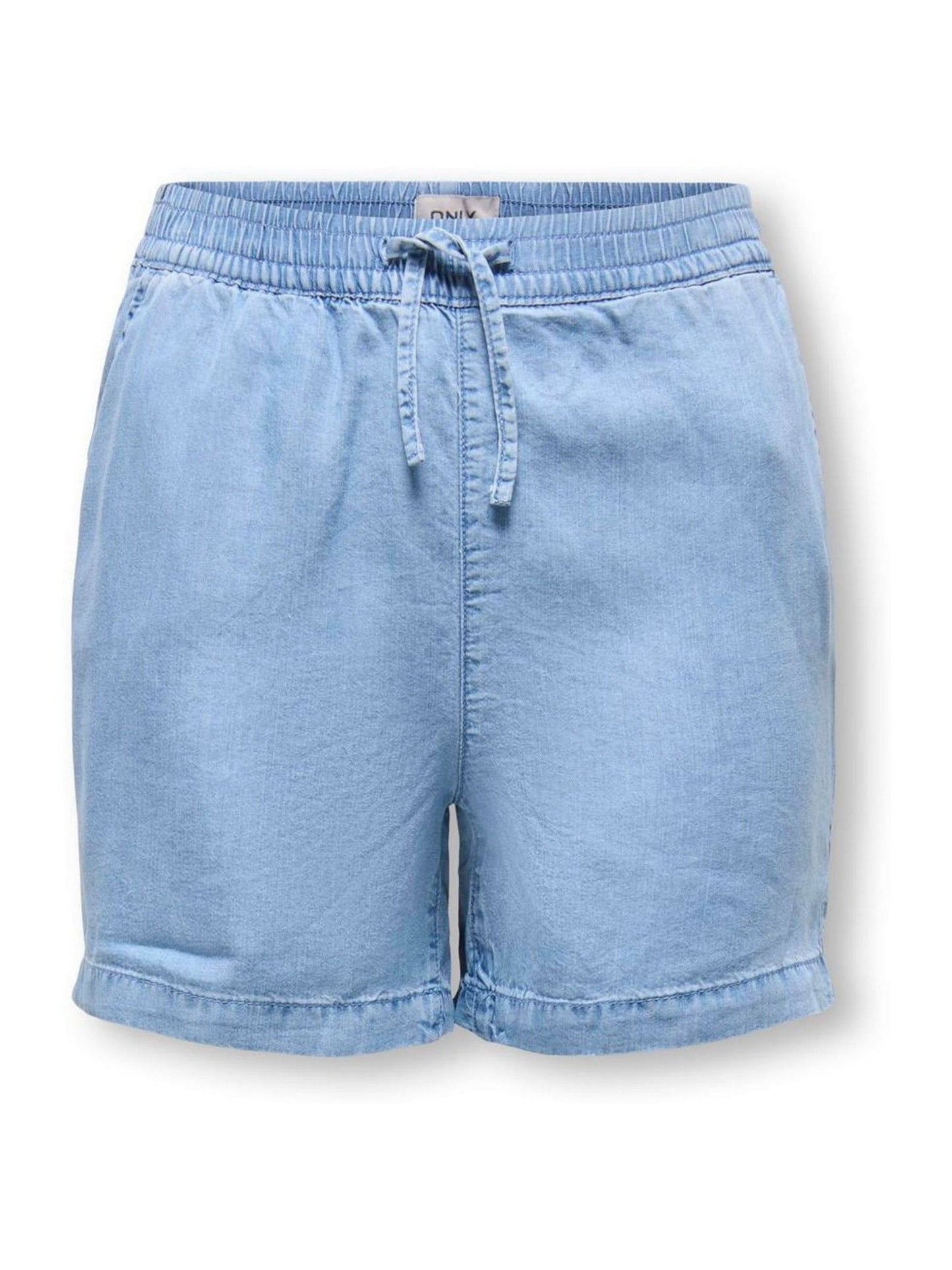 Dsiney Kidz - ONLY KIDS Blue Drawstring Supersoft Chambray Denim Shorts image 4