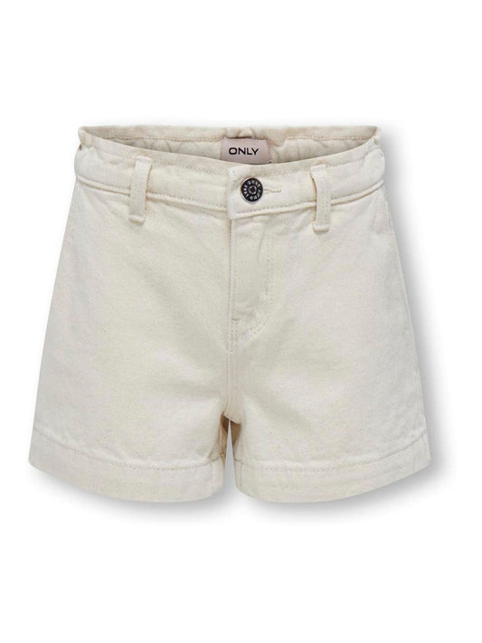 Dsiney Kidz - ONLY KIDS Cream Loose Fit Denim Shorts image 1