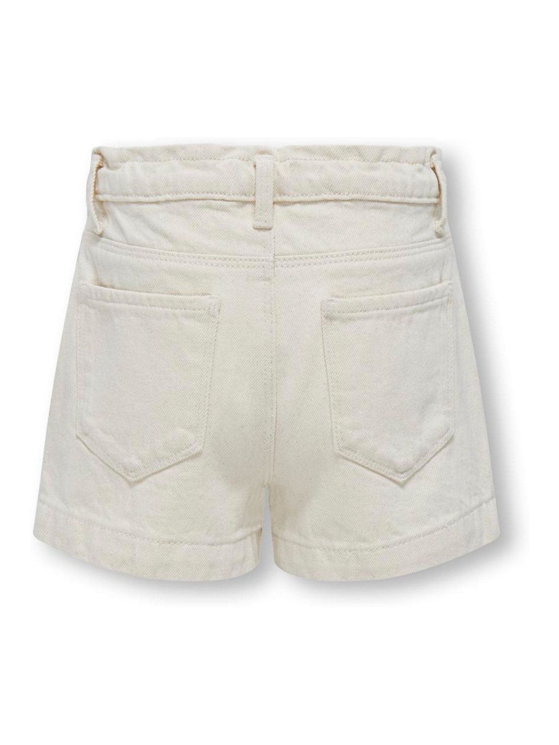 Dsiney Kidz - ONLY KIDS Cream Loose Fit Denim Shorts image 2