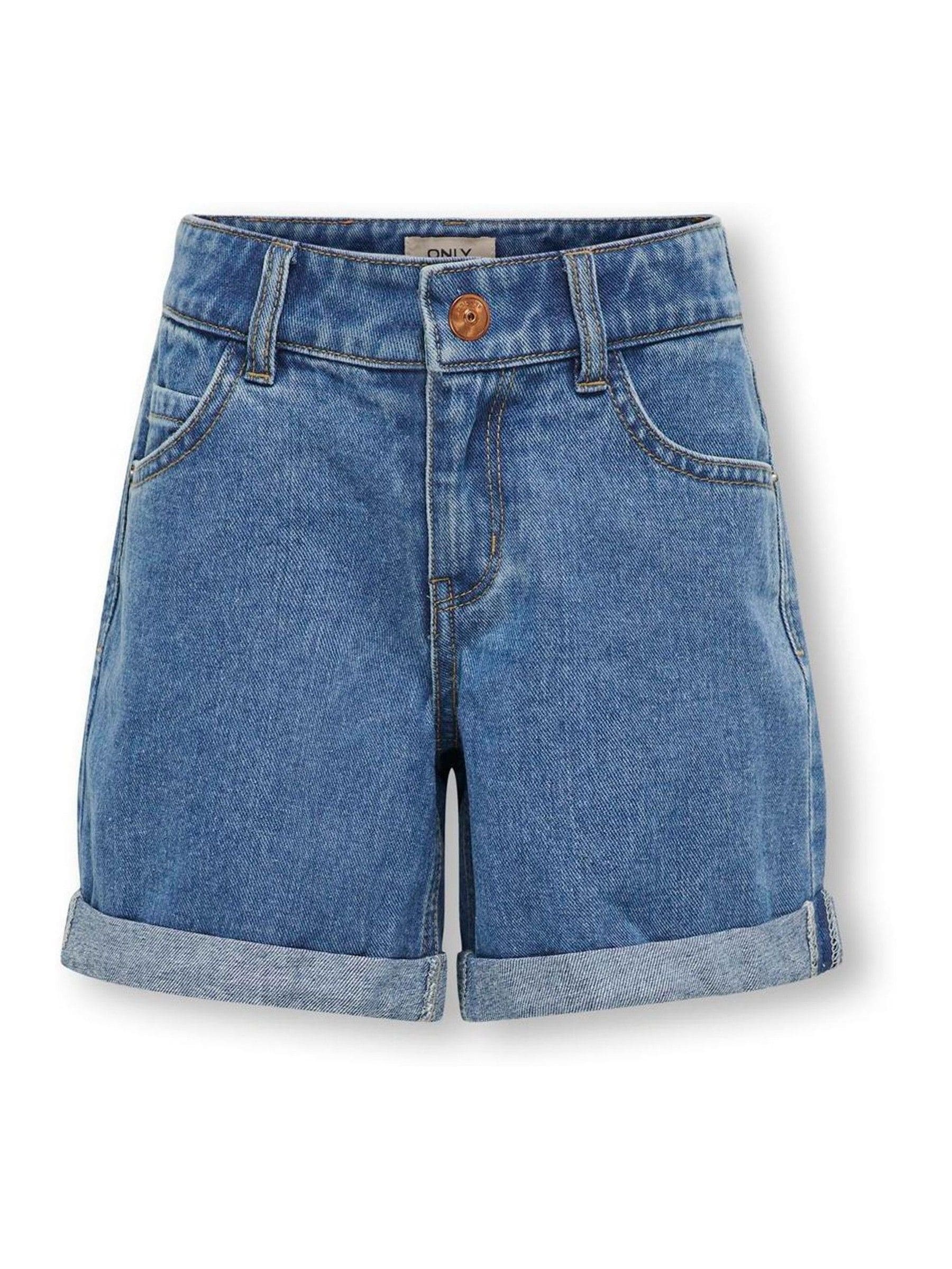 Dsiney Kidz - ONLY KIDS Blue Regular Waist Mom Fit Denim Shorts image 5