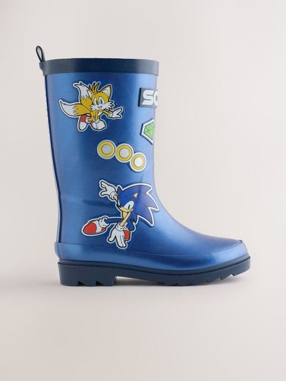Blue Metallic Sonic Rubber Wellies - image 2