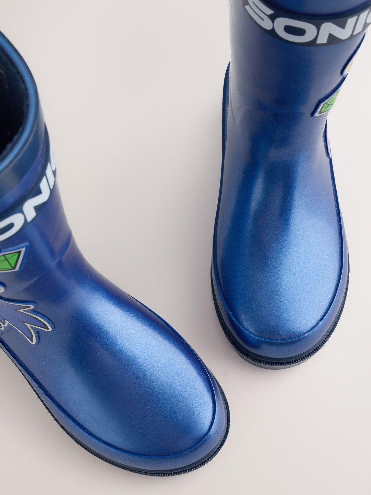Blue Metallic Sonic Rubber Wellies - image 5