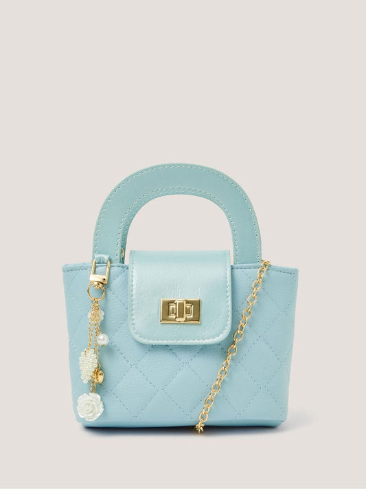 Monsoon Blue Pearl Charm Quilted Bag image 1