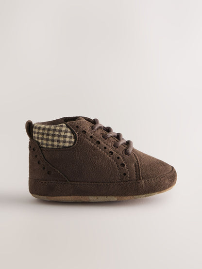 Dsiney Kidz - Chocolate Brown Lace Up Baby Boots (0-2mths) image 2
