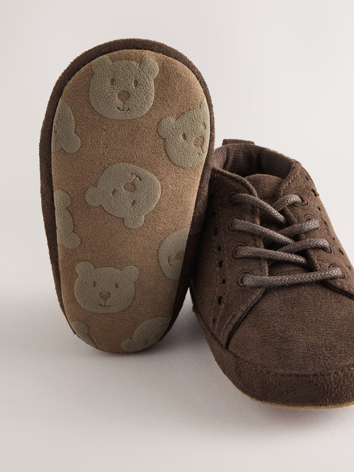 Dsiney Kidz - Chocolate Brown Lace Up Baby Boots (0-2mths) image 5
