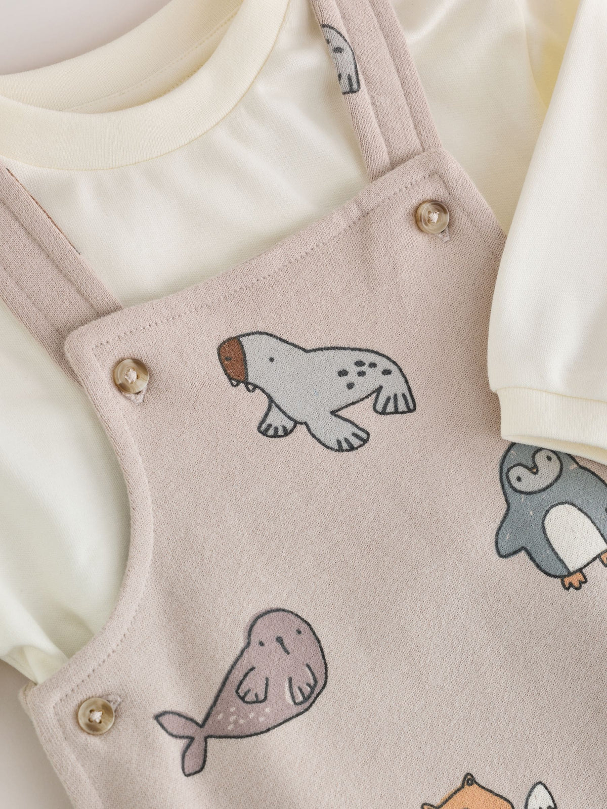 Grey Winter Character Jersey Dungaree and Bodysuit Baby Set (0mths-2yrs) - image 3