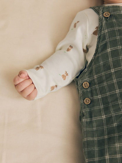 Hamish Green Check Cord Dungarees and Bodysuit Baby Set (0mths-2yrs) - image 4