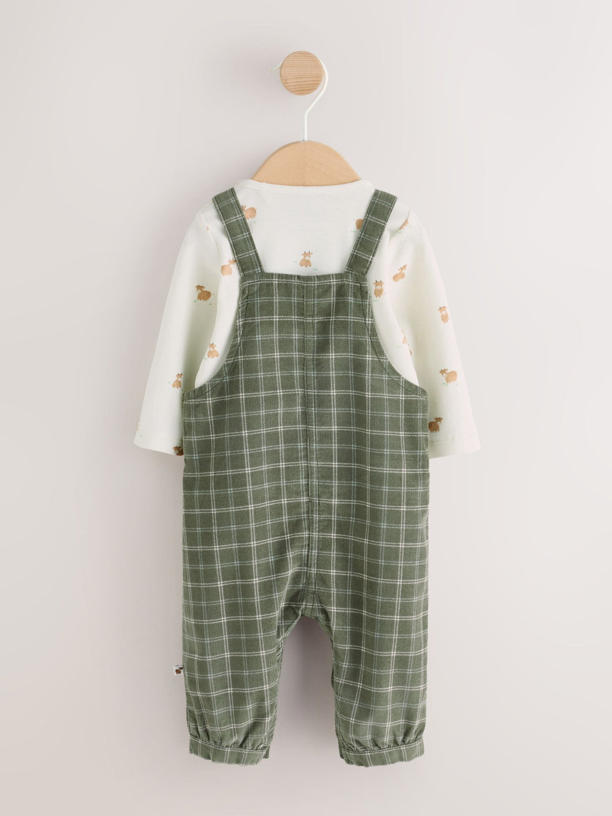 Hamish Green Check Cord Dungarees and Bodysuit Baby Set (0mths-2yrs) - image 7