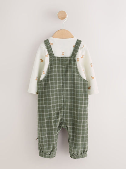Hamish Green Check Cord Dungarees and Bodysuit Baby Set (0mths-2yrs) - image 7