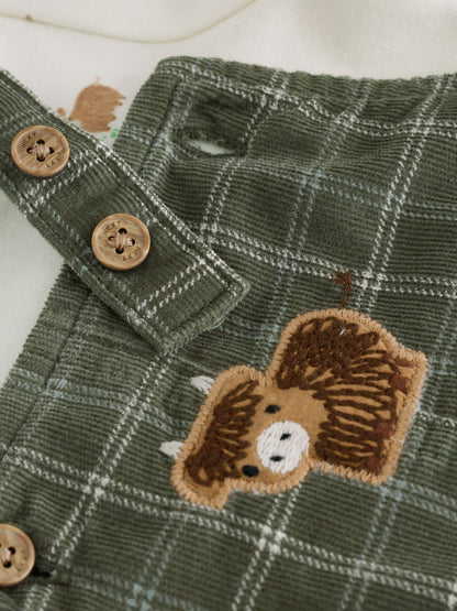 Hamish Green Check Cord Dungarees and Bodysuit Baby Set (0mths-2yrs) - image 9