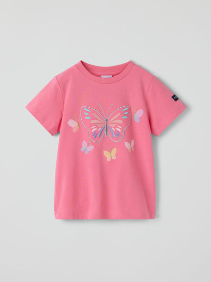 Polarn O. Pyret Pink Printed T-Shirt image 1