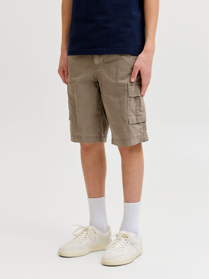 Dsiney Kidz - JACK & JONES Junior Brown Relaxed Fit Cargo Shorts image 1