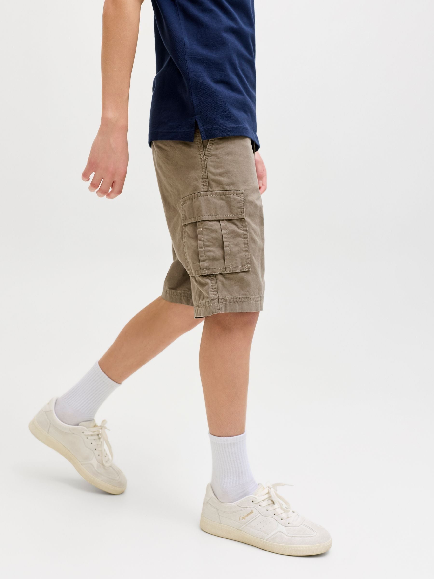 Dsiney Kidz - JACK & JONES Junior Brown Relaxed Fit Cargo Shorts image 4