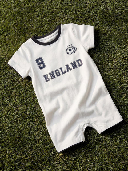 Name It White Baby Football England Romper image 1