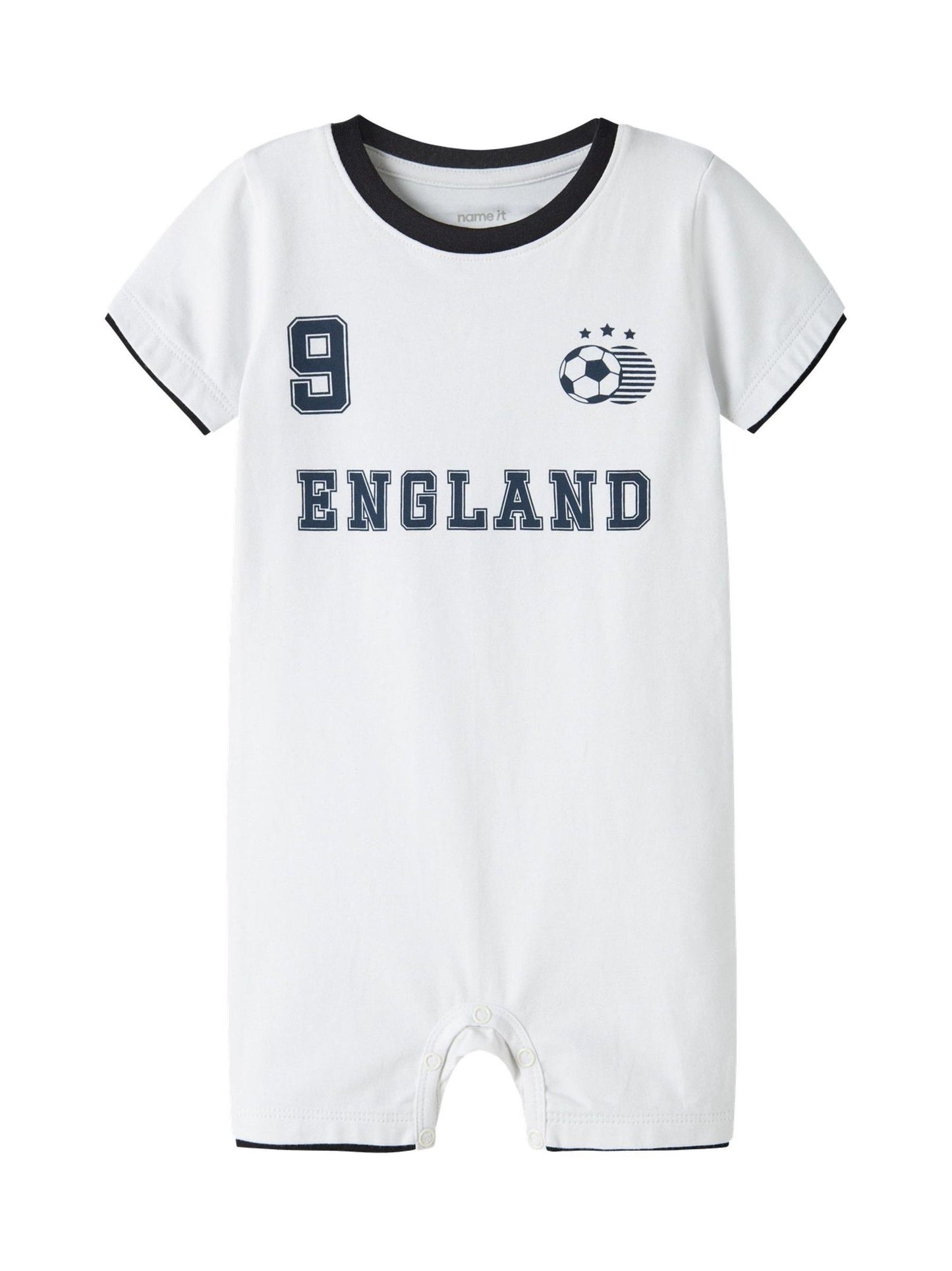 Name It White Baby Football England Romper image 3