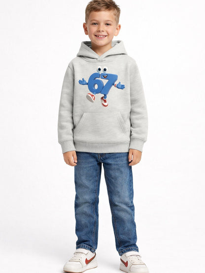 Dsiney Kidz - Brand Threads Grey Kids Brainrot Hoodie image 1