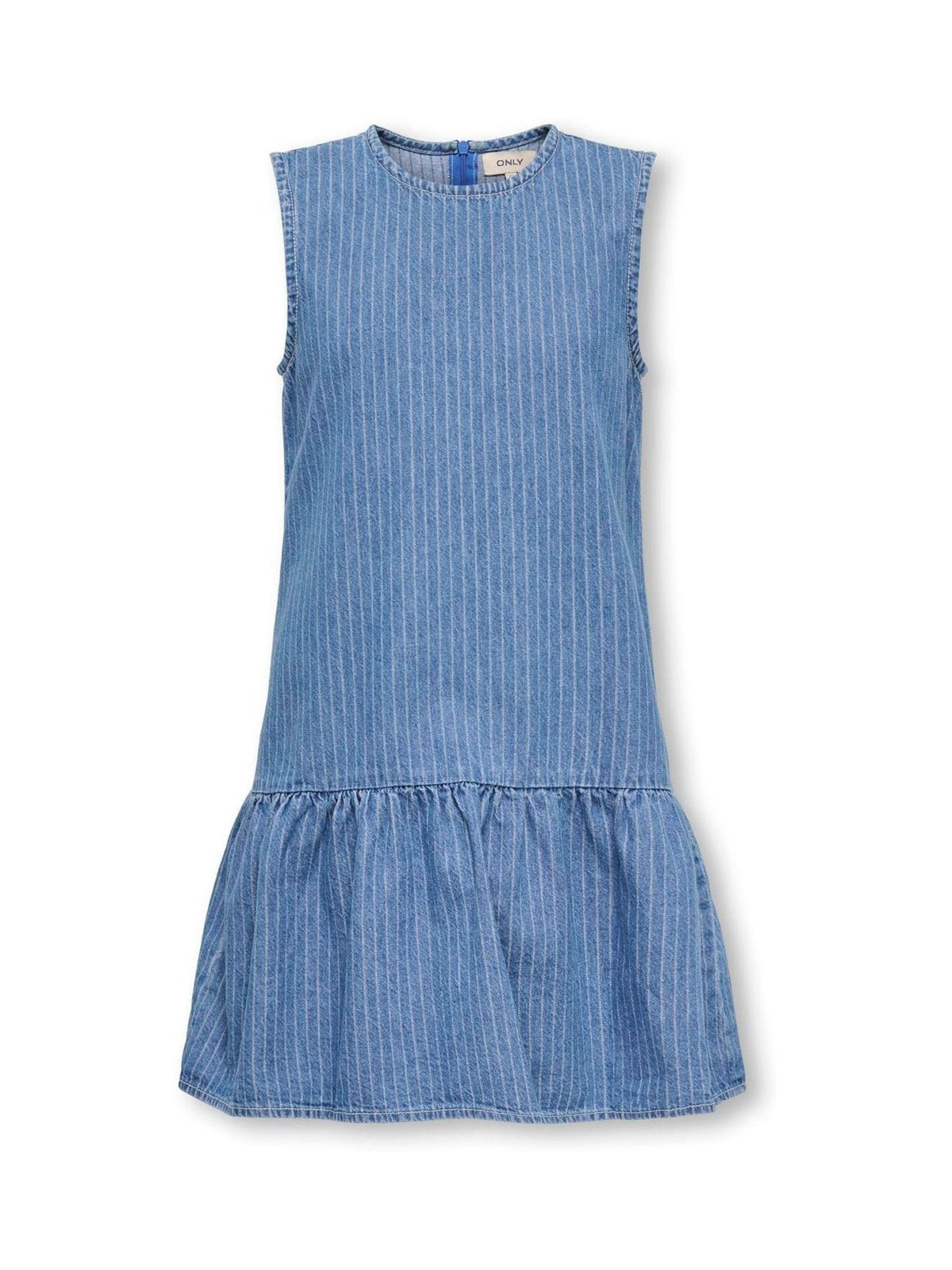Dsiney Kidz - ONLY KIDS Blue Striped Denim Frill Dress image 1