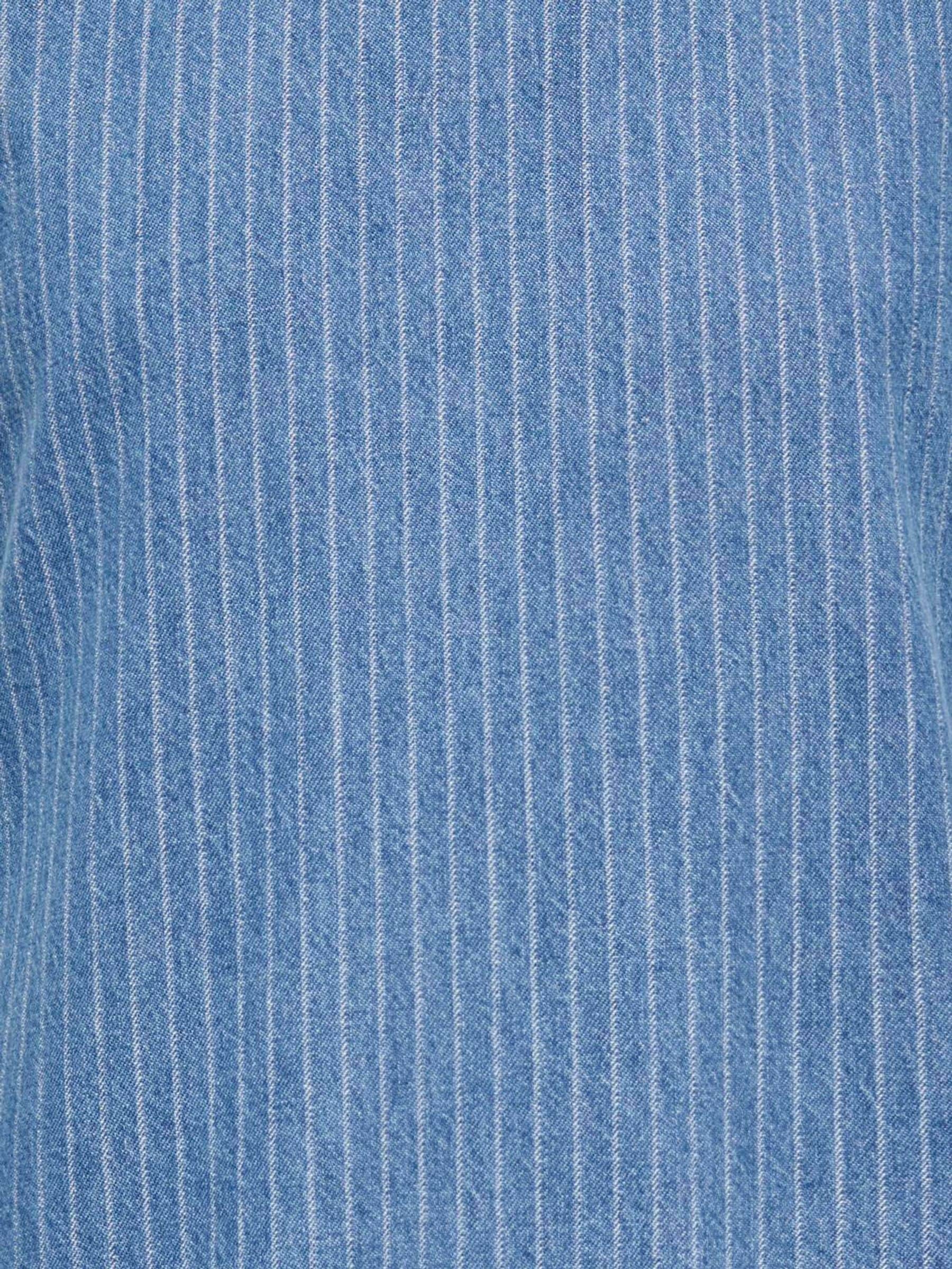ONLY KIDS Blue Striped Denim Frill Dress image 3