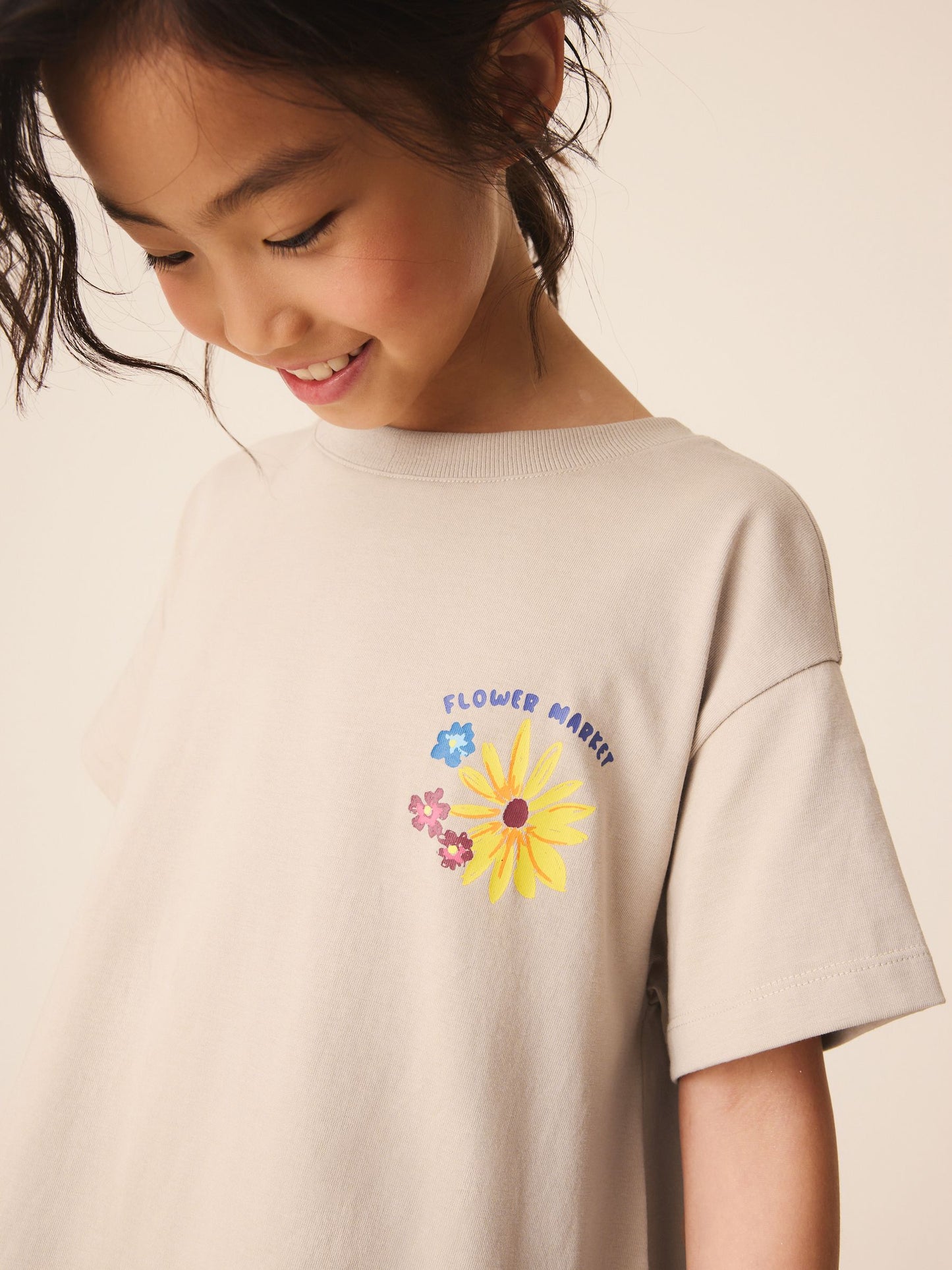Dsiney Kidz - Neutral Brown Broderie Hem T-Shirt Dress (3-16yrs) image 5