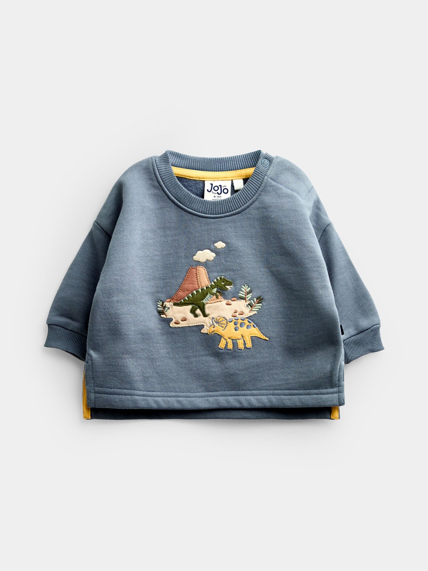 Dsiney Kidz - JoJo Maman Bébé Blue Dino 2-Piece Sweatshirt & Jogger Set image 2